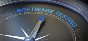 "Compatibility Testing" represented with a software testing dial