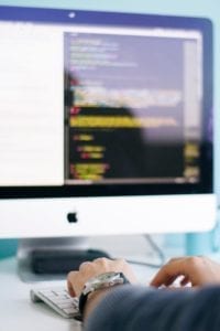 Web App Security Testing represented by computer hands