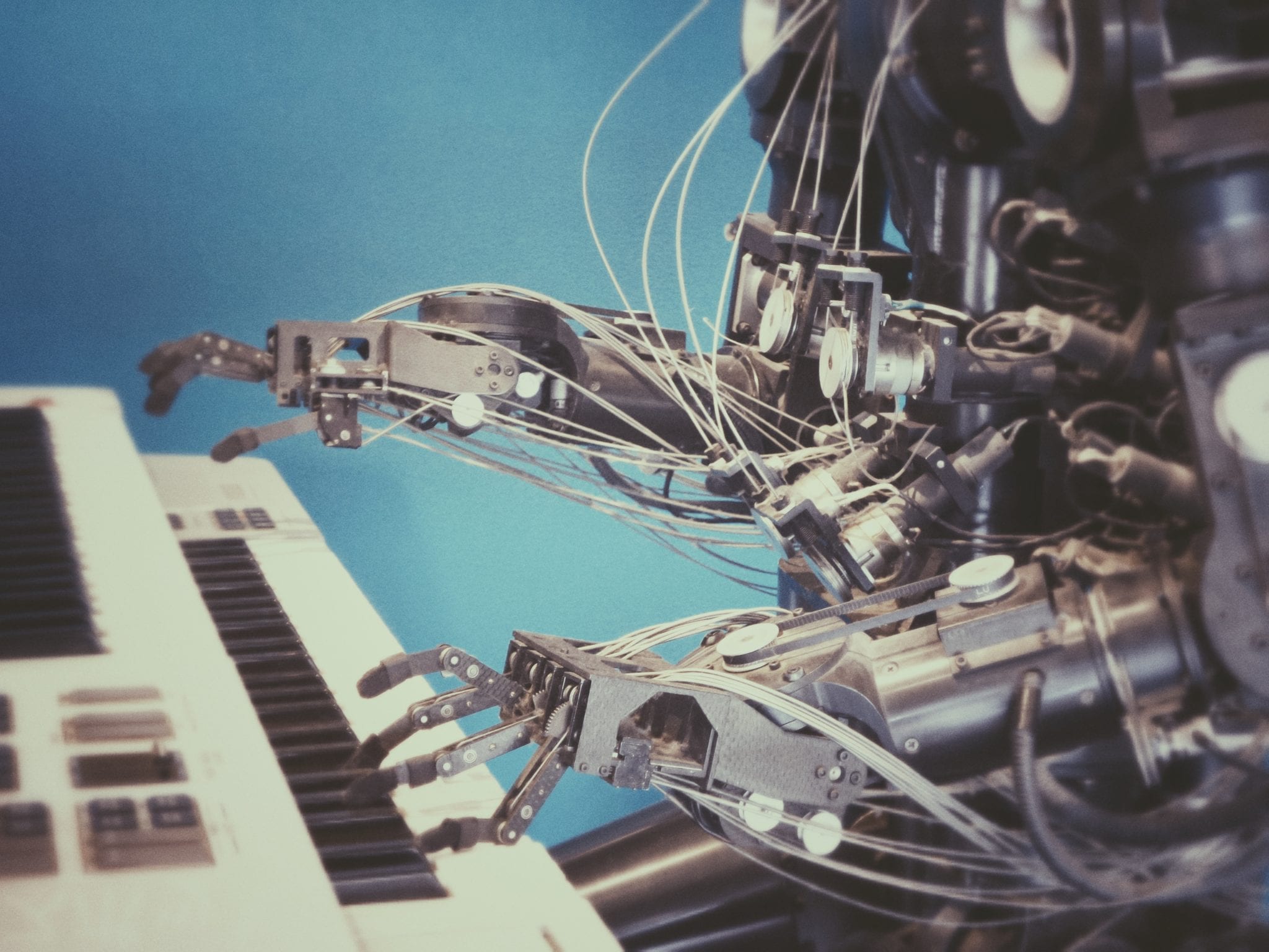Automation Engagement Flow represented by robot playing keyboard