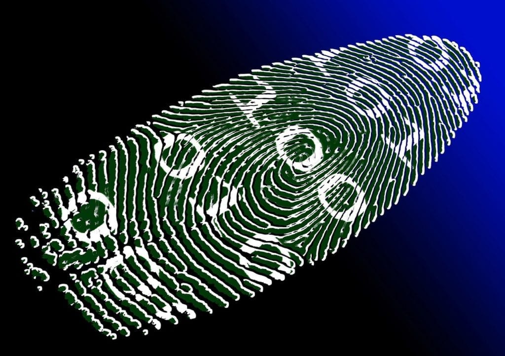 definition of biommetrics represented by fingerprint scan